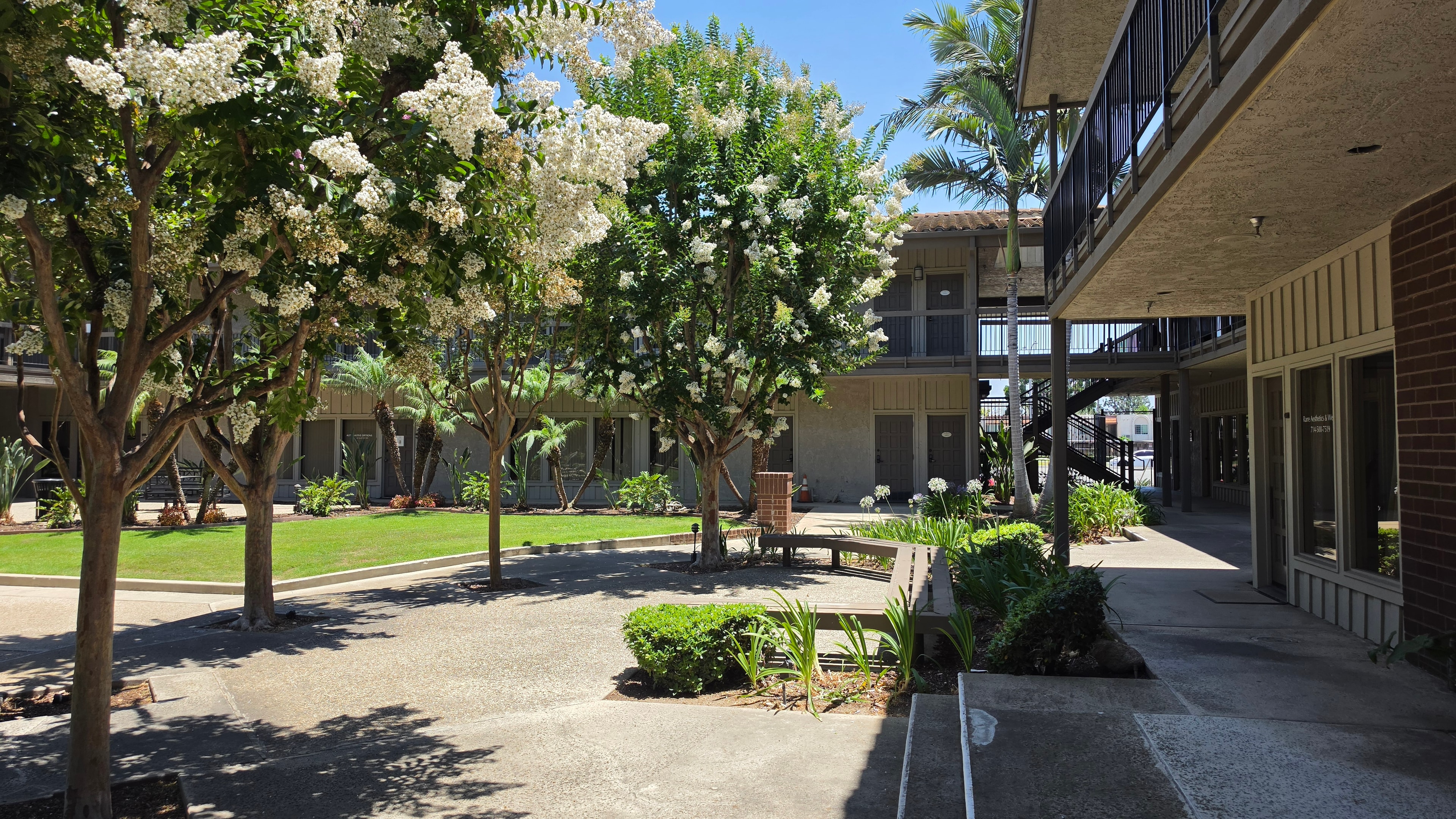 Commercial property with professionally maintained landscaping in Southern California